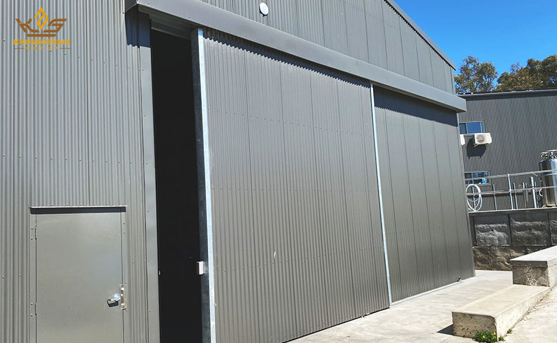 نحوه طراحی نمونه نقشه درب سوله صنعتی