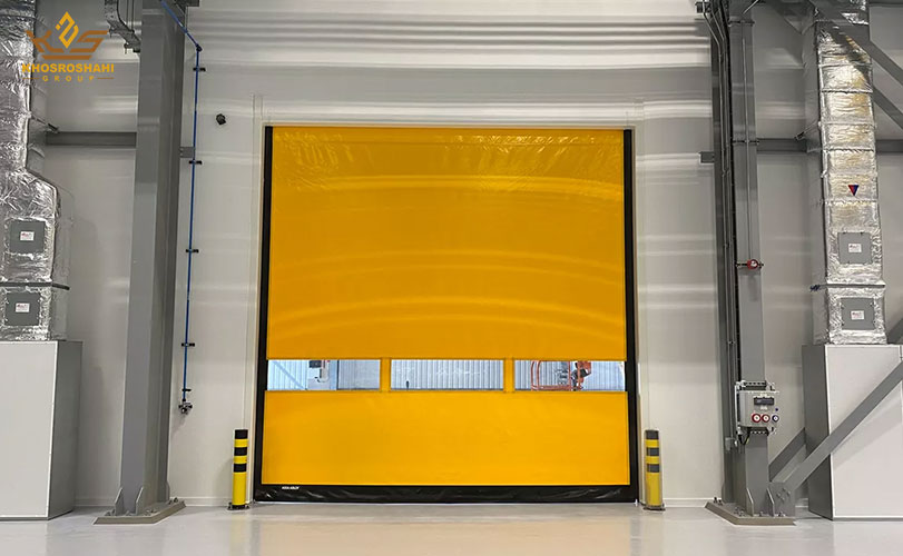 نحوه اجرای درب سریع صنعتی با اجزای مختلف آن 