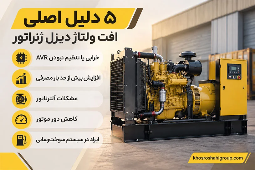 مهمترین علت افت ولتاژ دیزل ژنراتور